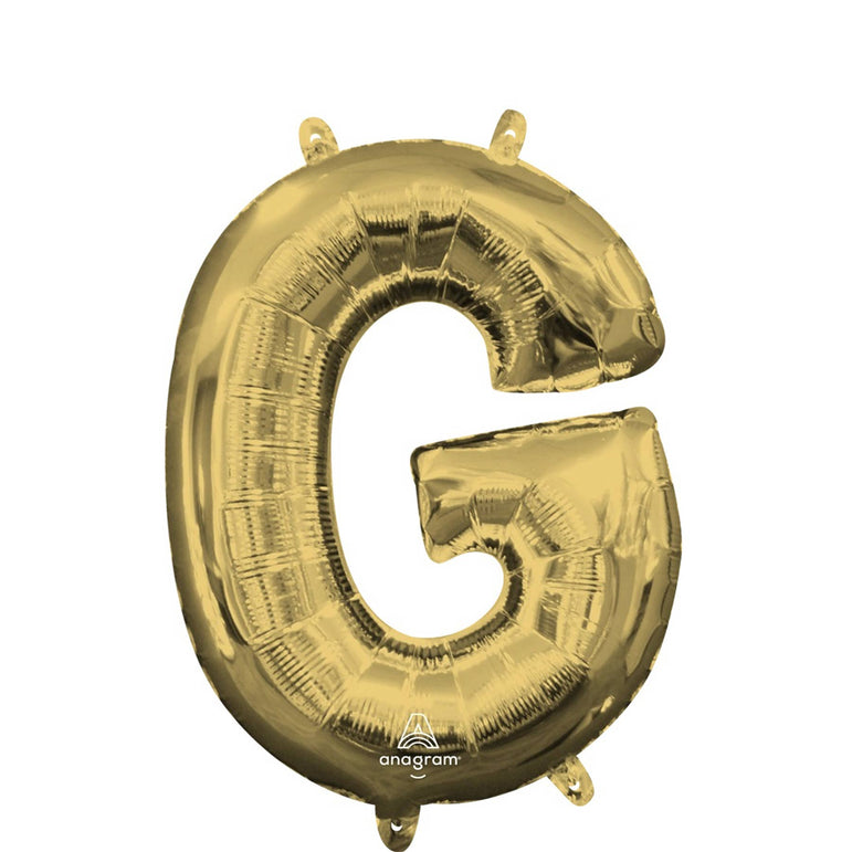 White Gold Letter Mini Shape Foil Balloons