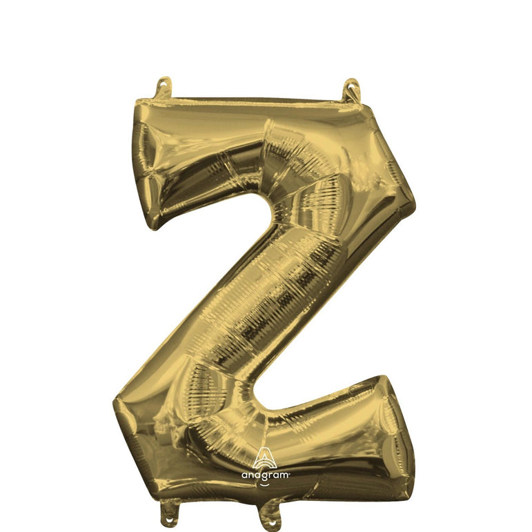 White Gold Letter Mini Shape Foil Balloons