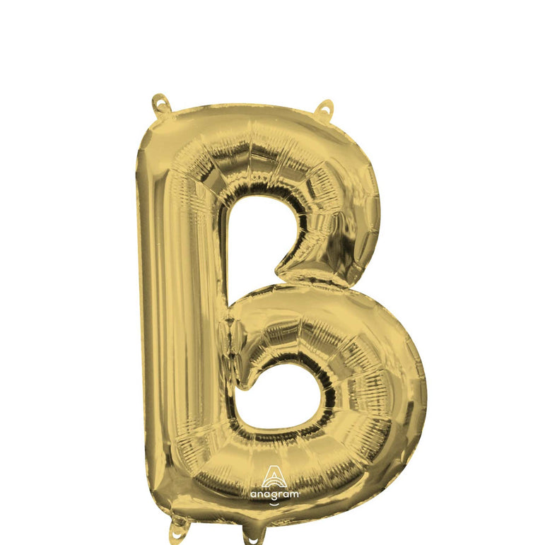 White Gold Letter Mini Shape Foil Balloons