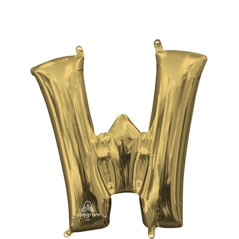 White Gold Letter Mini Shape Foil Balloons