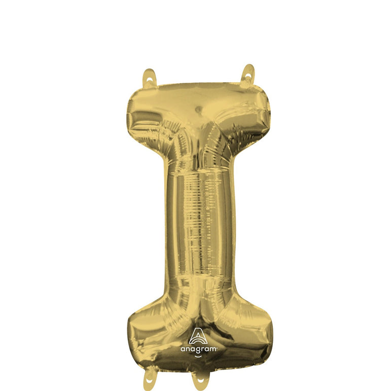 White Gold Letter Mini Shape Foil Balloons