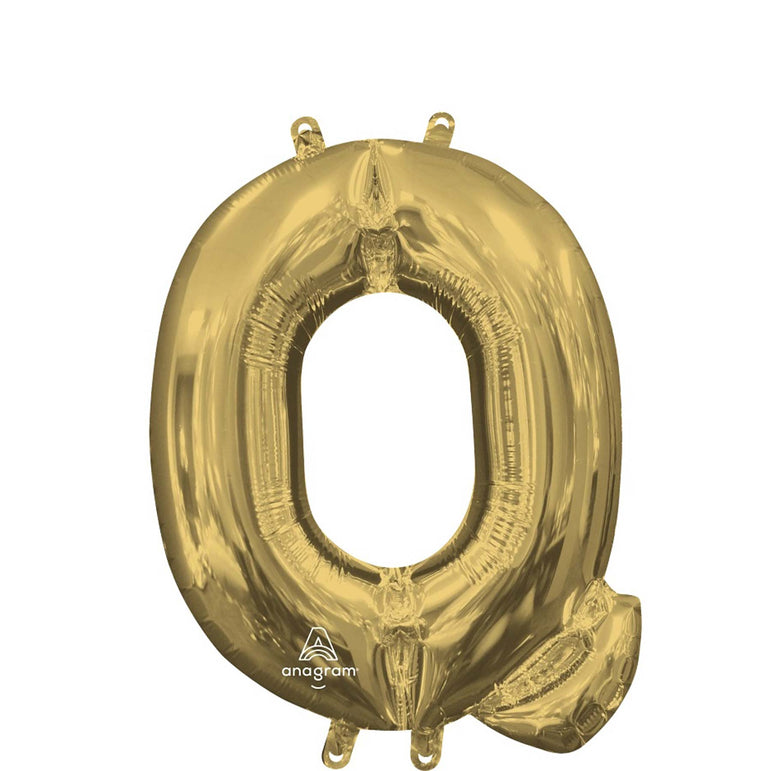 White Gold Letter Mini Shape Foil Balloons