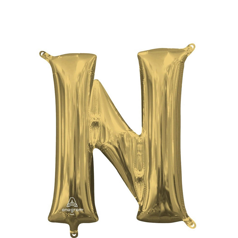 White Gold Letter Mini Shape Foil Balloons