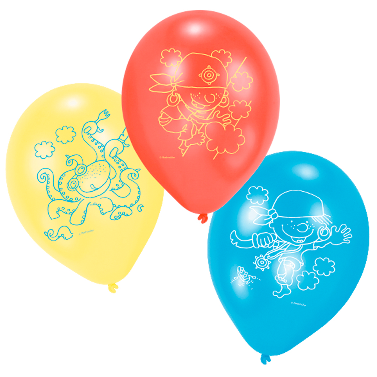 Pirates Latex Balloons 6pcs Balloons & Streamers - Party Centre - Party Centre