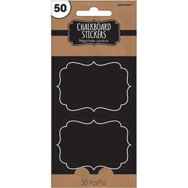 Chalkboard Paper Stickers 50pcs Party Accessories - Party Centre - Party Centre