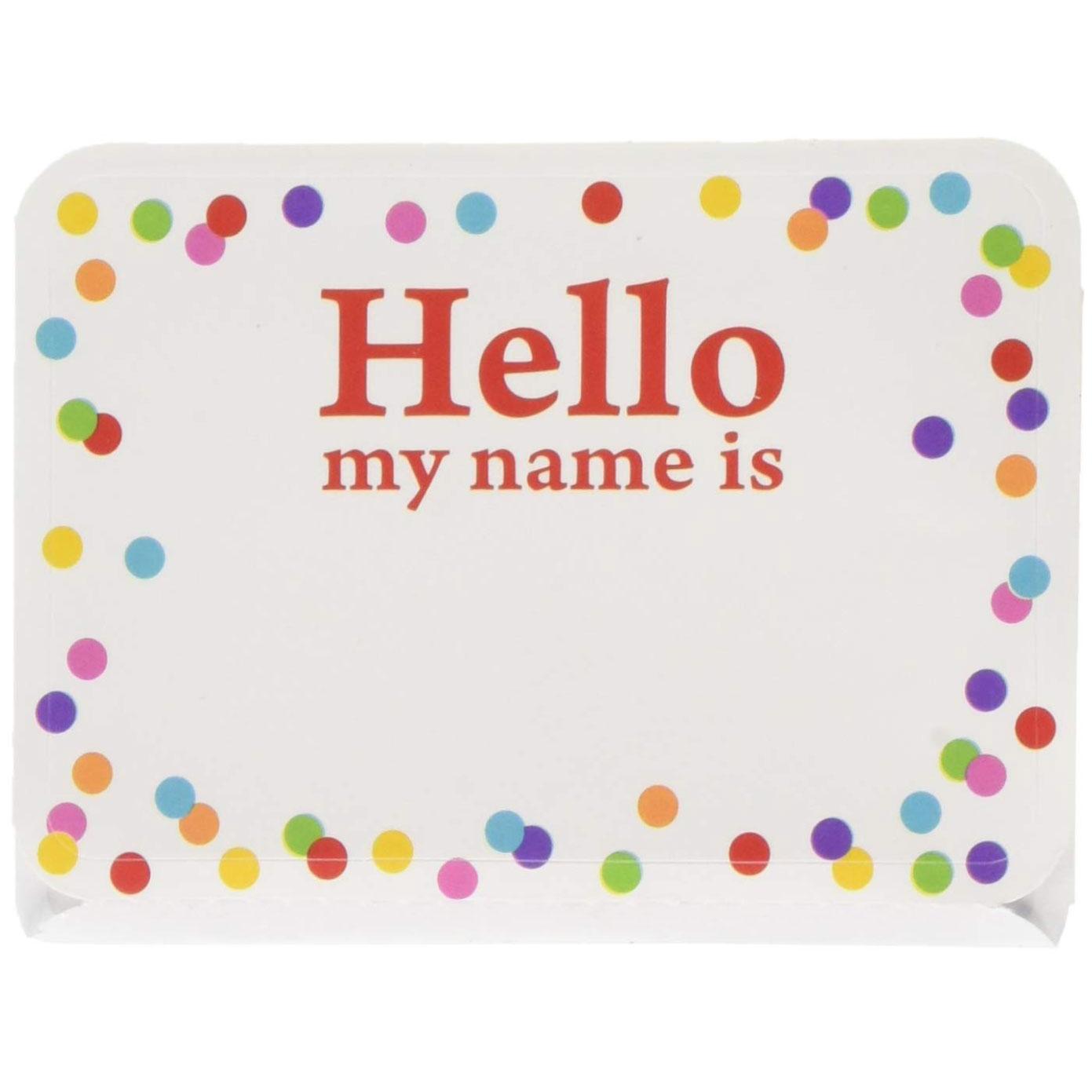 Multi Confetti Name Tags Party Accessories - Party Centre - Party Centre