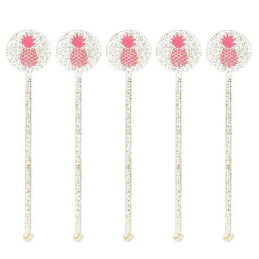 You Had Me At Aloha Plastic Glitter Stirrer 18pcs Candy Buffet - Party Centre - Party Centre