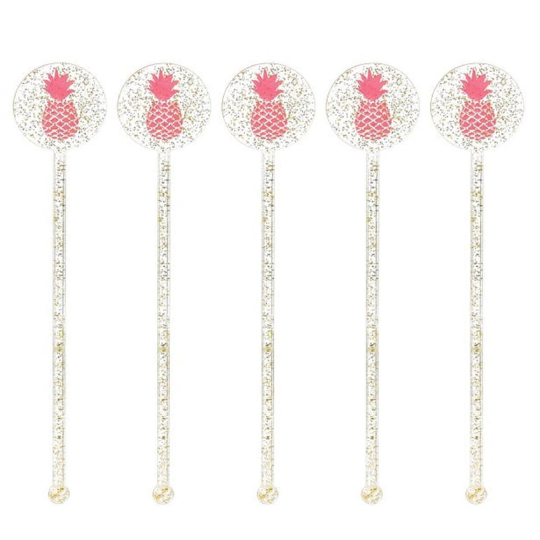 You Had Me At Aloha Plastic Glitter Stirrer 18pcs Candy Buffet - Party Centre