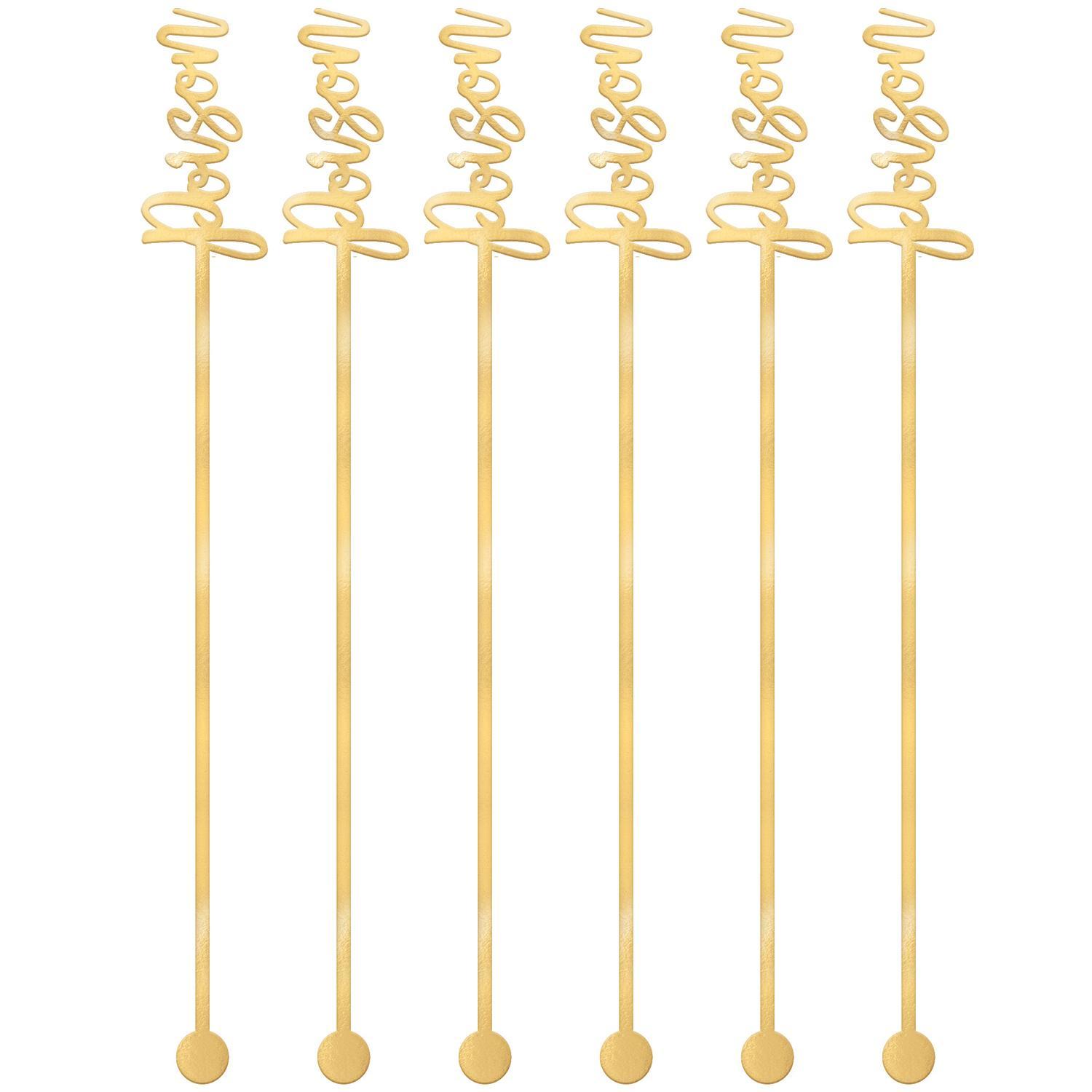 Poison Electroplated Plastic Drink Stirrers 7.5in, 12pcs Candy Buffet - Party Centre - Party Centre
