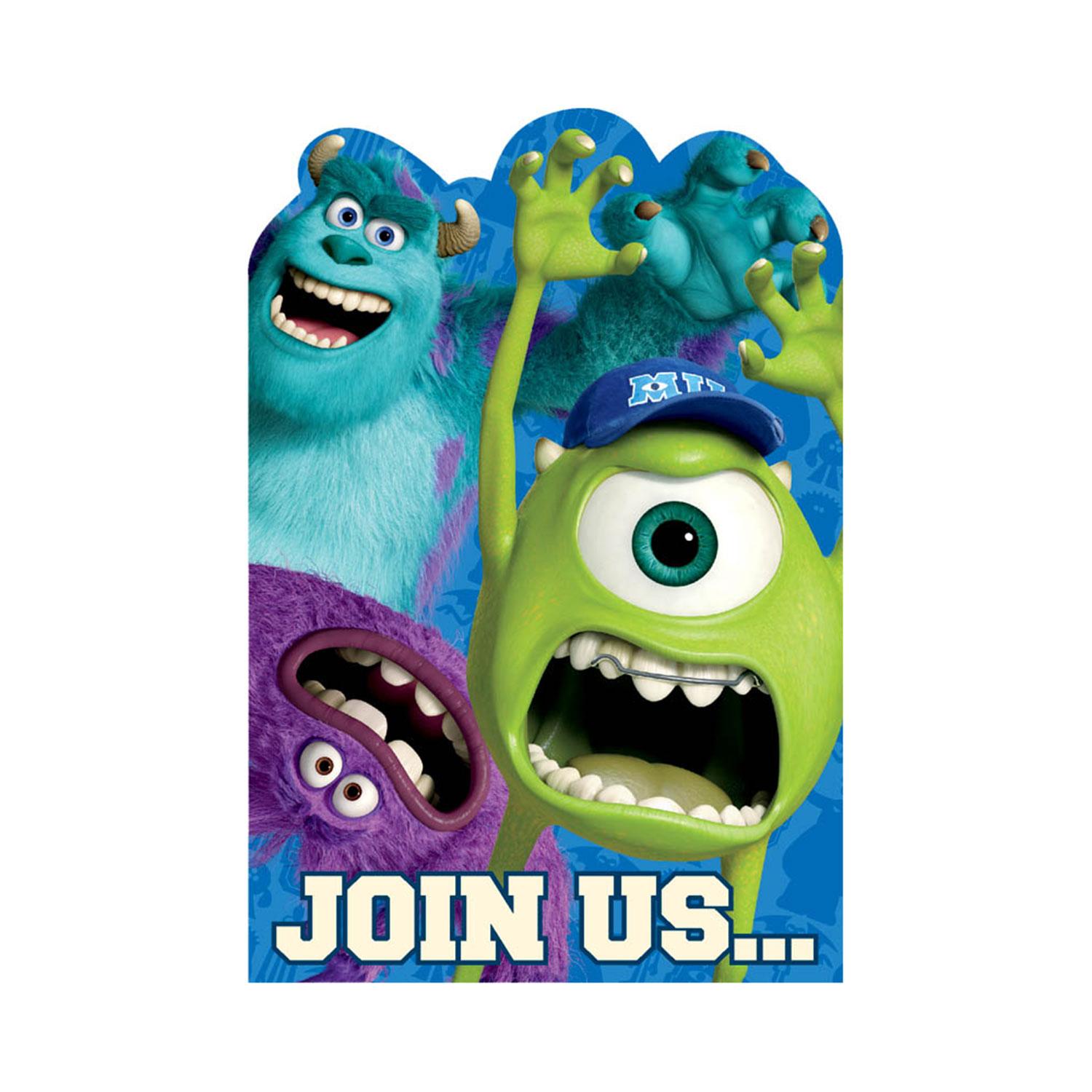 Monsters University Invitation 8pcs Party Accessories - Party Centre - Party Centre