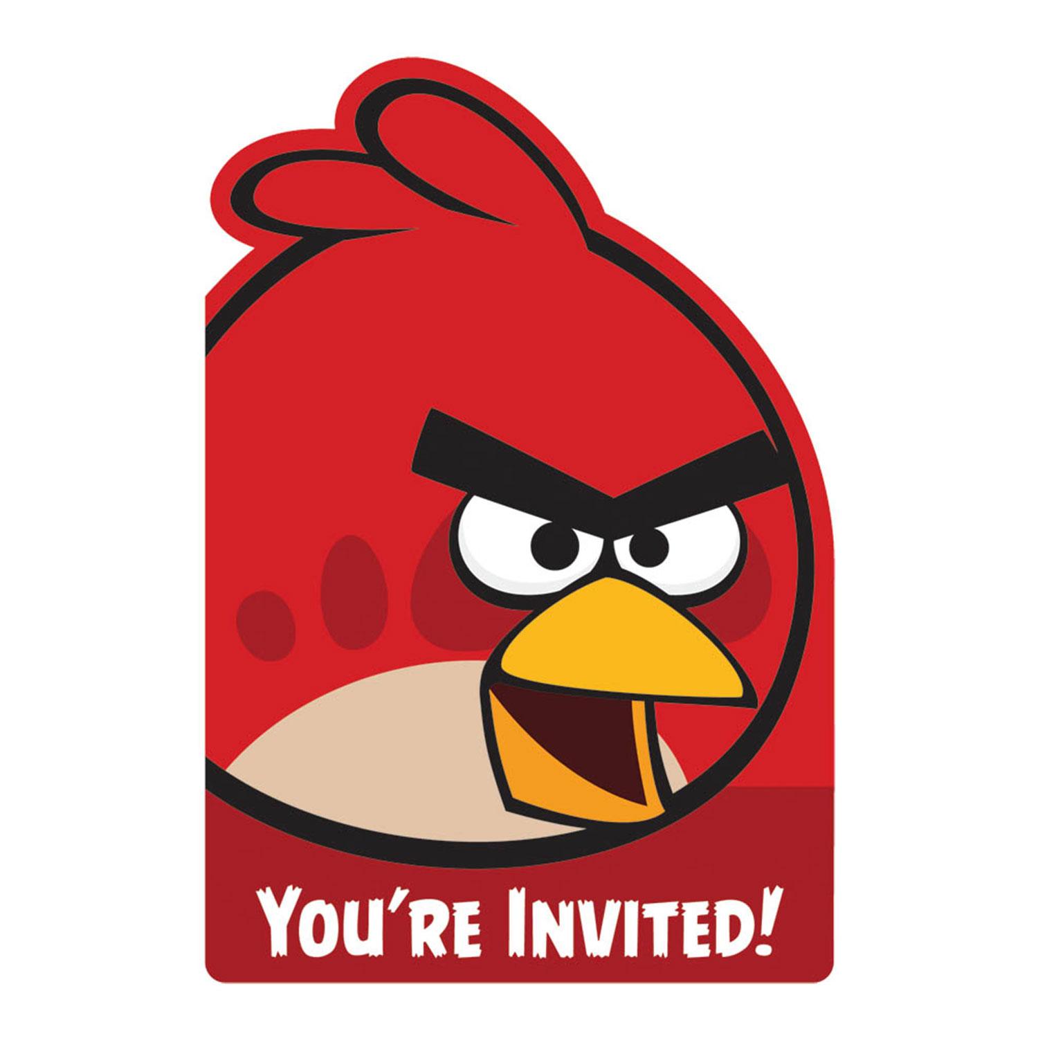 Angry Birds Invitations 8pcs Party Accessories - Party Centre - Party Centre