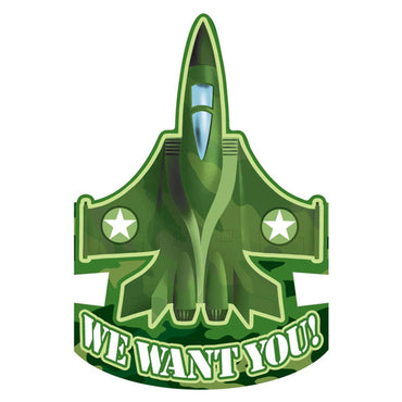 Camouflage Folded Invitations 8pcs Party Accessories - Party Centre - Party Centre