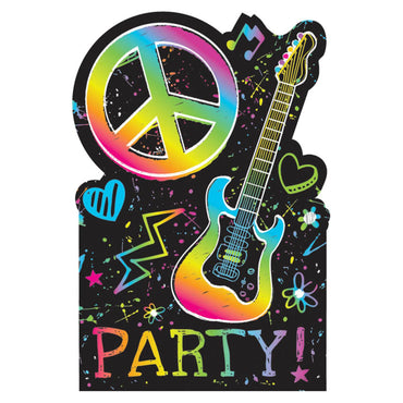 Neon Birthday Invitations Party Accessories - Party Centre - Party Centre