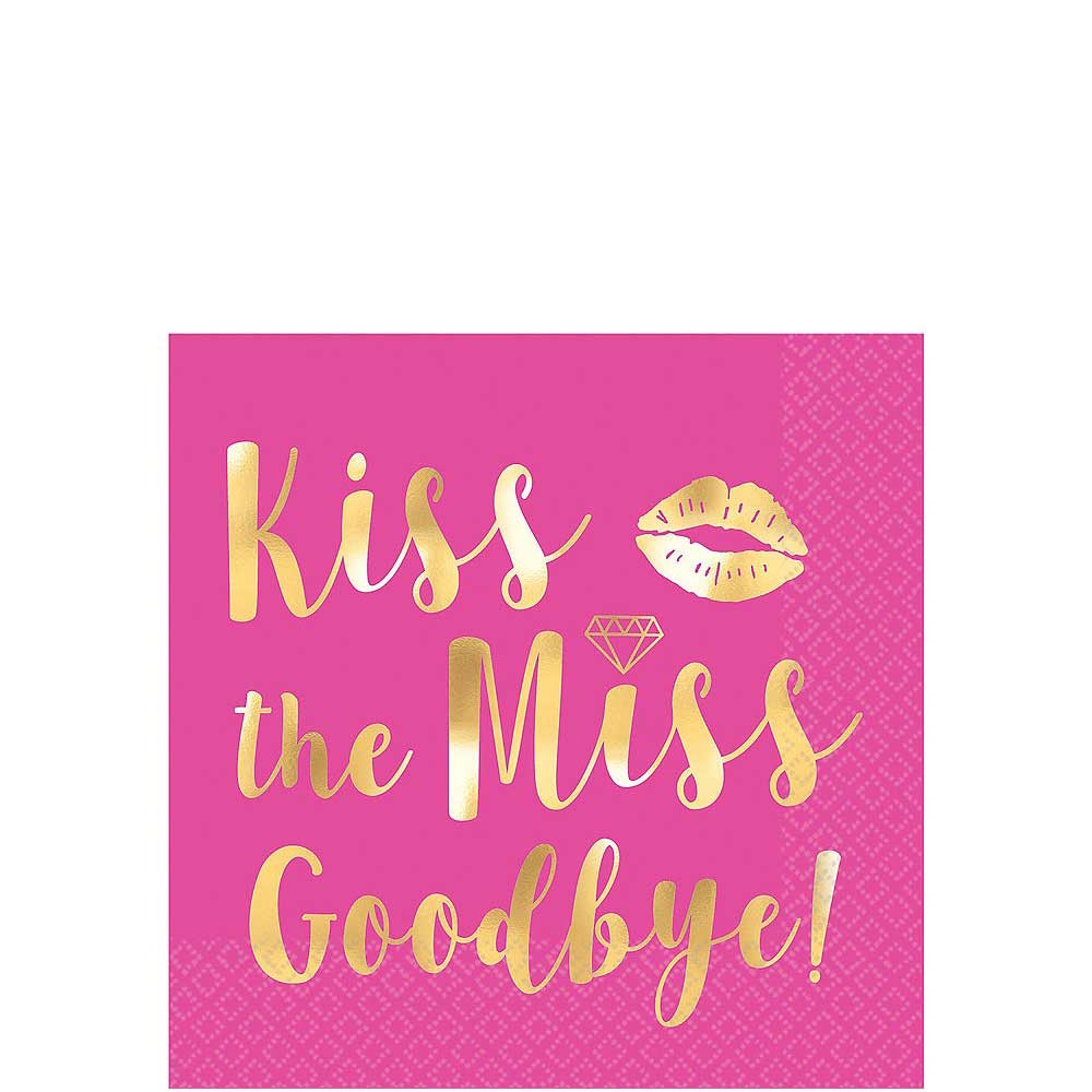 Kiss The Miss Goodbye! Beverage Tissues 16pcs Printed Tableware - Party Centre - Party Centre