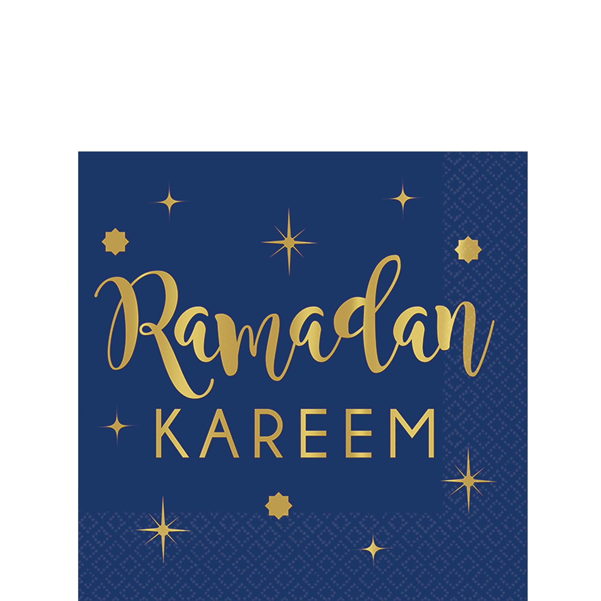 Ramadan Kareem Hot Stamped Beverage Tissues 16pcs Printed Tableware - Party Centre - Party Centre