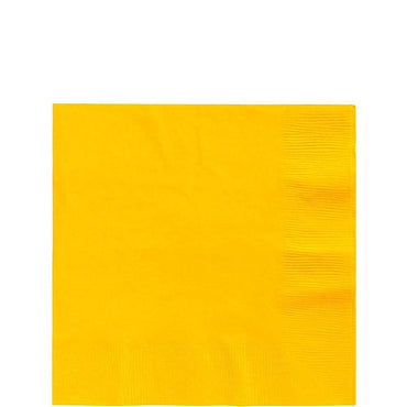 Yellow Sunshine Beverage Tissue Solid Tableware - Party Centre - Party Centre