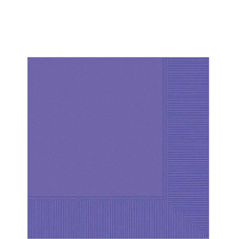 New Purple Beverage Tissues 20pcs Solid Tableware - Party Centre