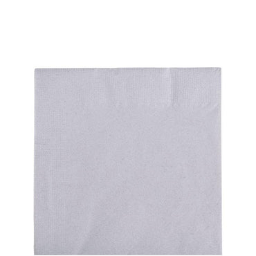 Silver Beverage Tissues 20pcs Solid Tableware - Party Centre - Party Centre