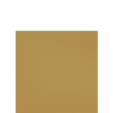 Gold Beverage Tissues 20pcs Solid Tableware - Party Centre - Party Centre