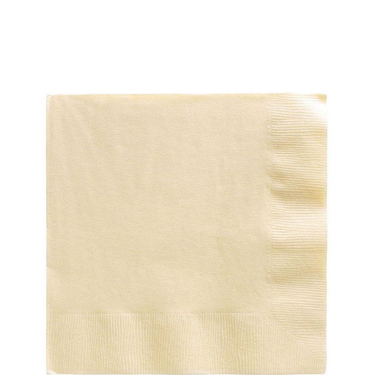 Vanilla Creme Beverage Tissues 20pcs Solid Tableware - Party Centre