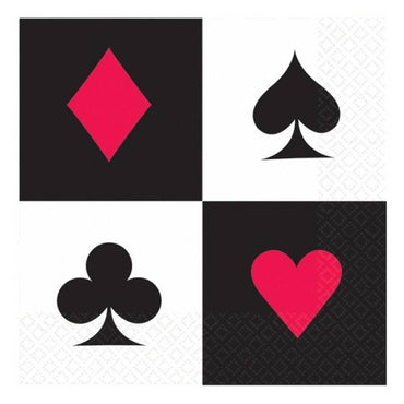 Place Your Bets Beverage Tissues 16pcs Printed Tableware - Party Centre - Party Centre