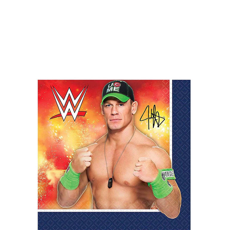WWE Party Beverage Napkin, 16pcs Printed Tableware - Party Centre