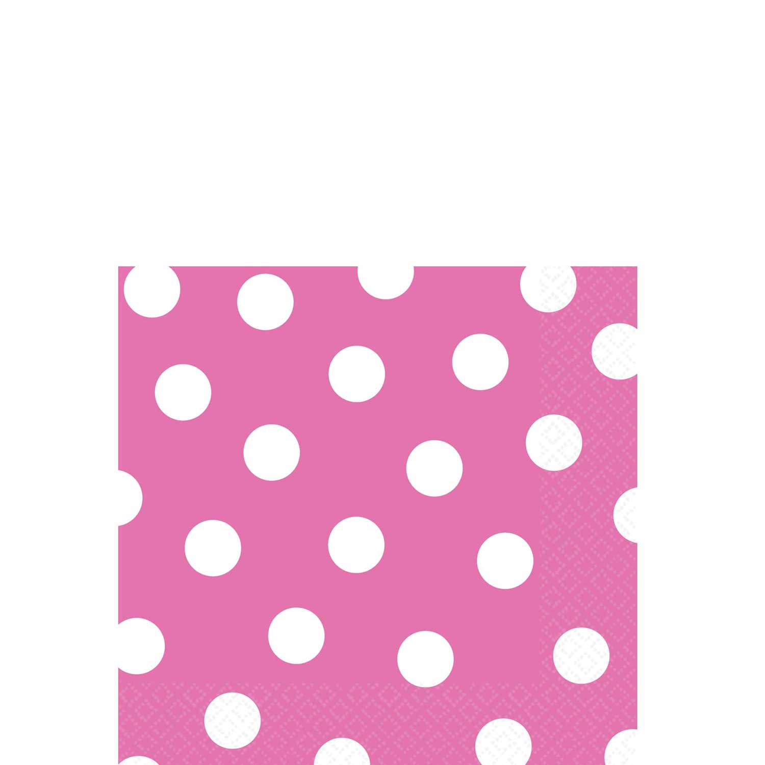 Bright Pink Dots Beverage Tissues 16pcs Printed Tableware - Party Centre - Party Centre