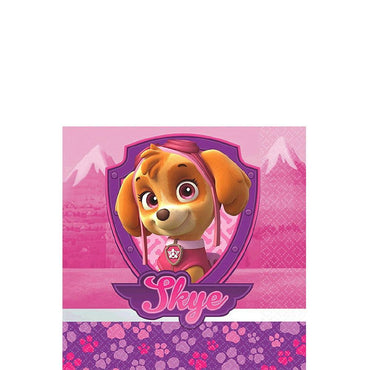 Paw Patrol Girl Beverage Tissues 16pcs Printed Tableware - Party Centre - Party Centre