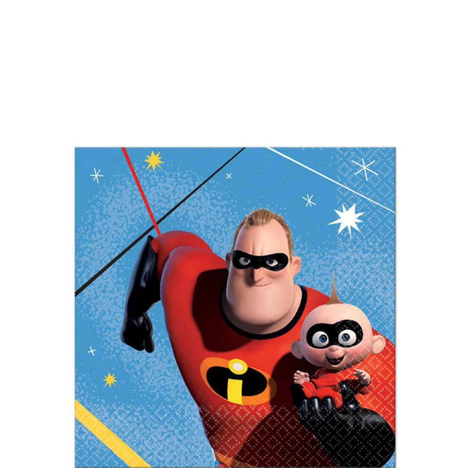Incredibles 2 Beverage Tissues 16pcs Printed Tableware - Party Centre - Party Centre
