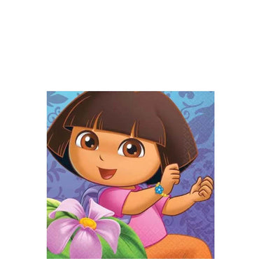 Dora's Flower Adventure Beverage Tissues 16pcs Printed Tableware - Party Centre - Party Centre