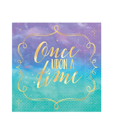 Once Upon A Time Hot Stamped Beverage Tissues 16pcs Printed Tableware - Party Centre - Party Centre