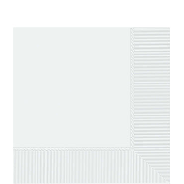 Frosty White Lunch Tissues 20pcs Solid Tableware - Party Centre - Party Centre