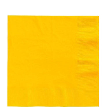 Yellow Sunshine Lunch Tissues 20pcs Solid Tableware - Party Centre - Party Centre