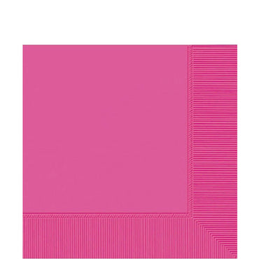 Bright Pink Lunch Tissues 20pcs Solid Tableware - Party Centre - Party Centre