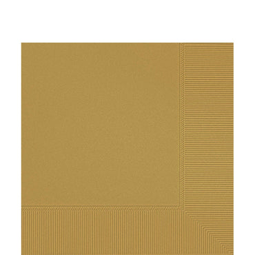 Gold Lunch Tissues 20pcs Solid Tableware - Party Centre - Party Centre