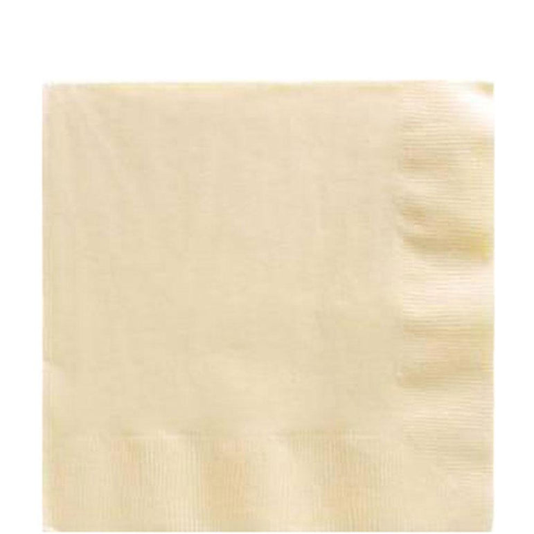 Vanilla Creme Lunch Tissues 20pcs Solid Tableware - Party Centre
