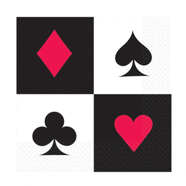 Place Your Bets Lunch Tissues 16pcs Printed Tableware - Party Centre - Party Centre