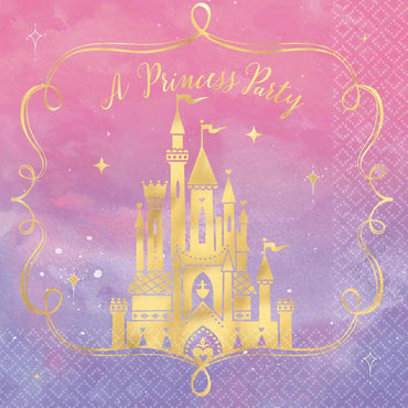 Disney Princess Hot Stamped Lunch Napkin 16pcs - Party Centre