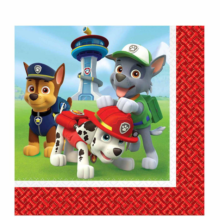 Paw Patrol Lunch Tissues 16pcs Printed Tableware - Party Centre