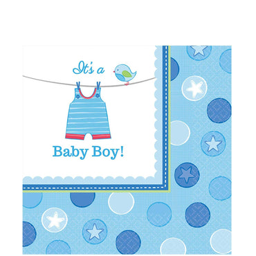 Shower With Love Boy Lunch Tissues 16pcs Printed Tableware - Party Centre - Party Centre