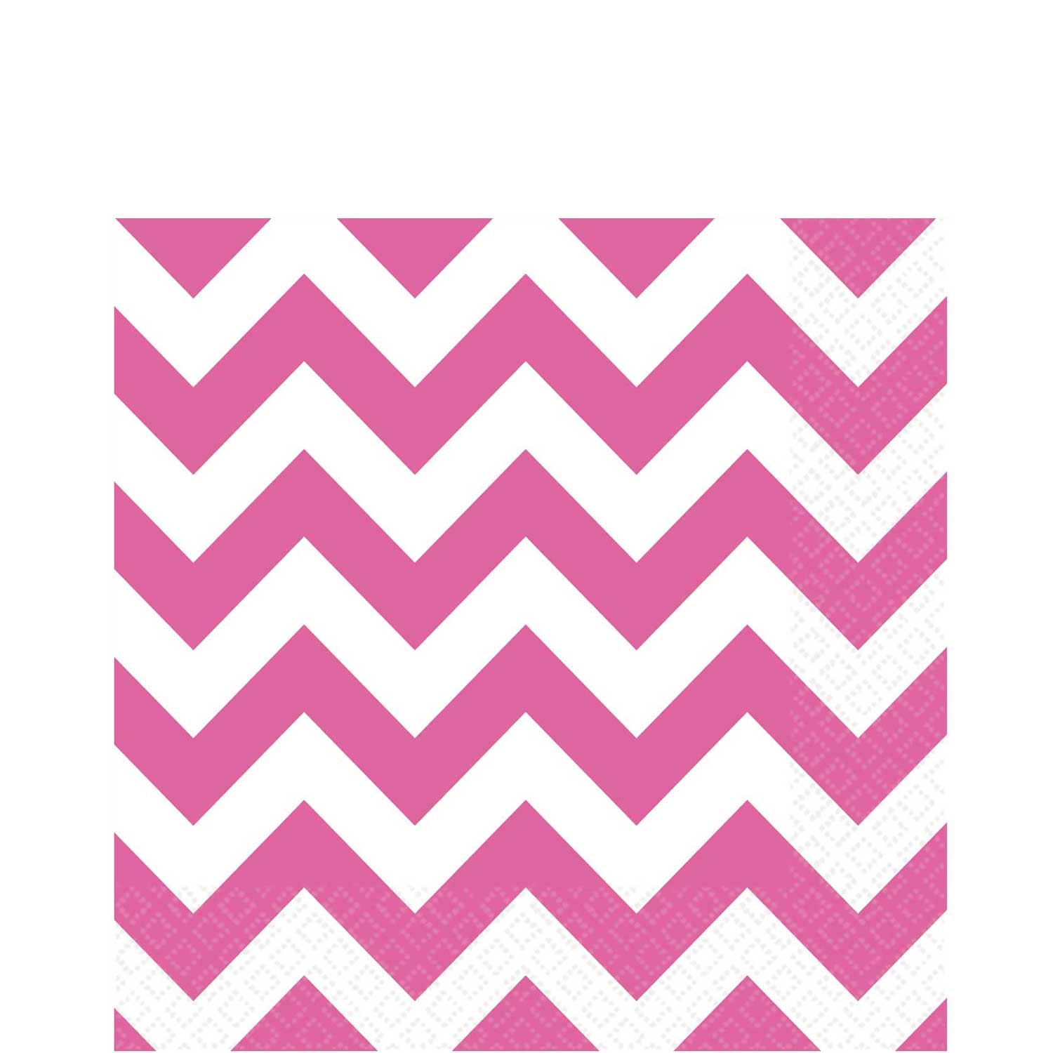 Bright Pink Chevron Lunch Tissues 16pcs Printed Tableware - Party Centre - Party Centre