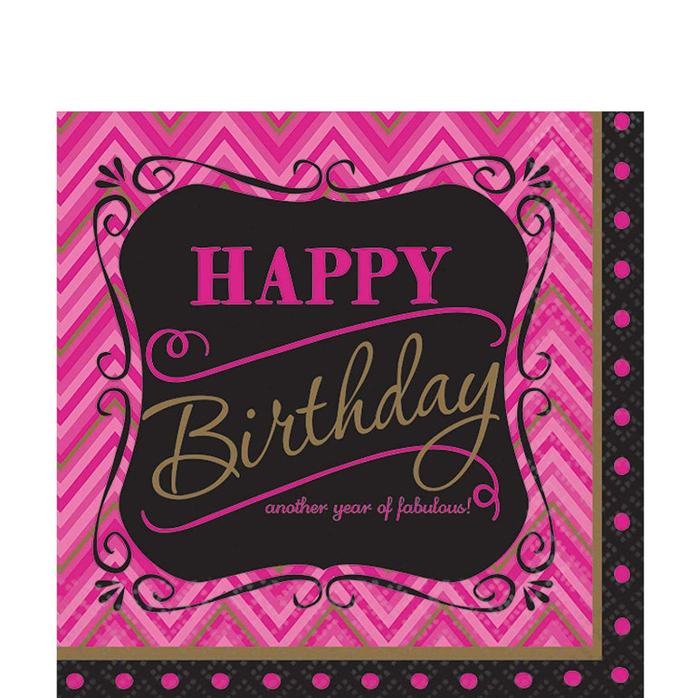 Born To Be Fabulous Lunch Tissues 16pcs Printed Tableware - Party Centre