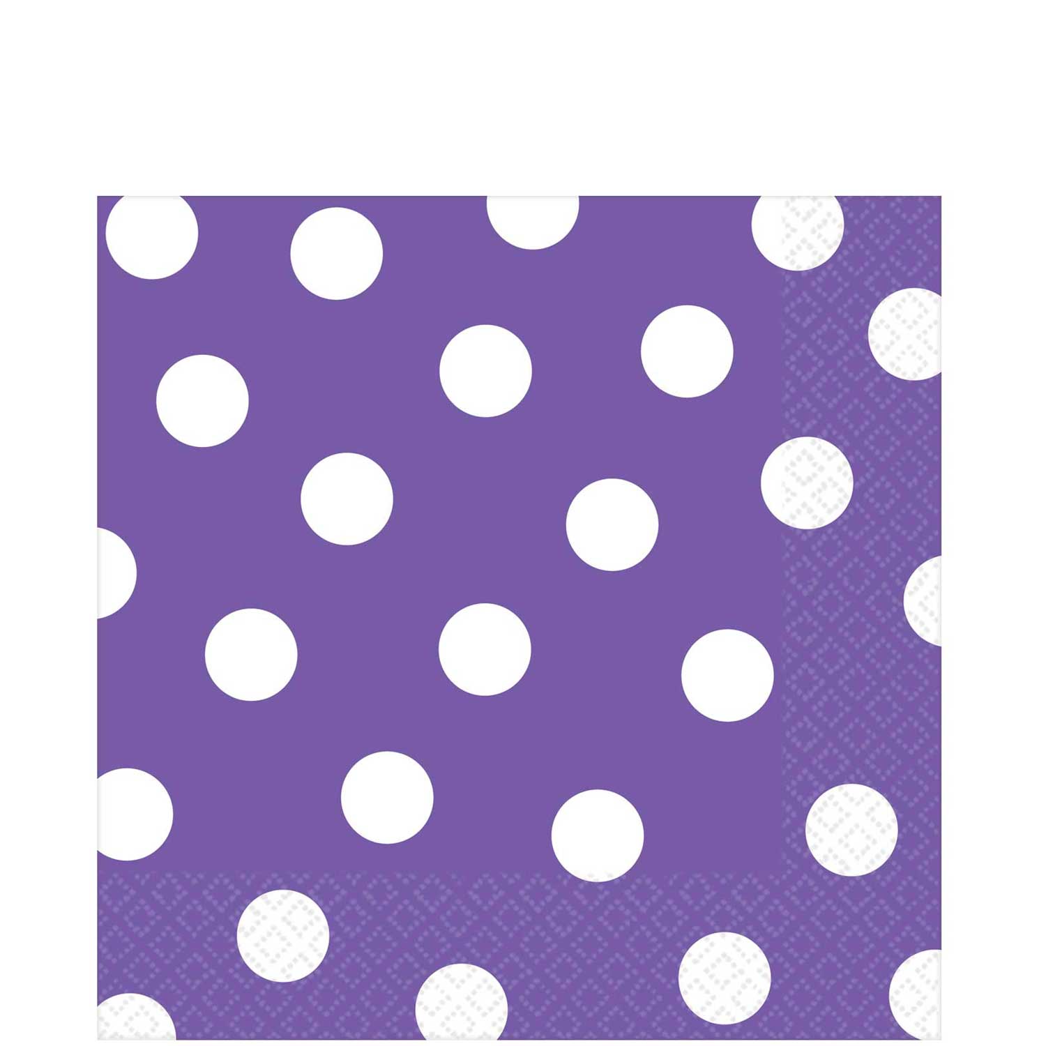 New Purple Dots Lunch Tissues 16pcs Printed Tableware - Party Centre - Party Centre