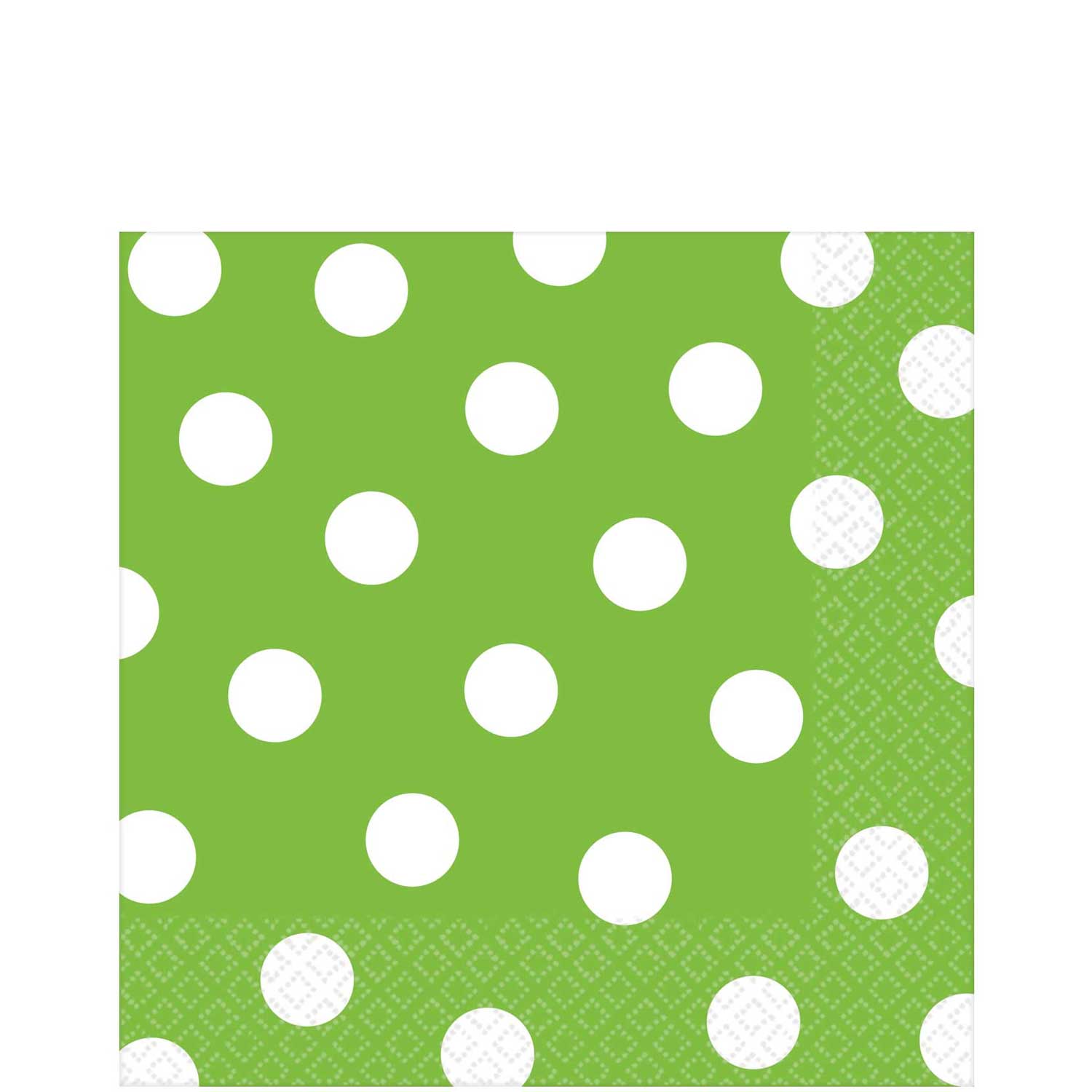 Kiwi Green Dots Lunch Tissues 16pcs Printed Tableware - Party Centre - Party Centre