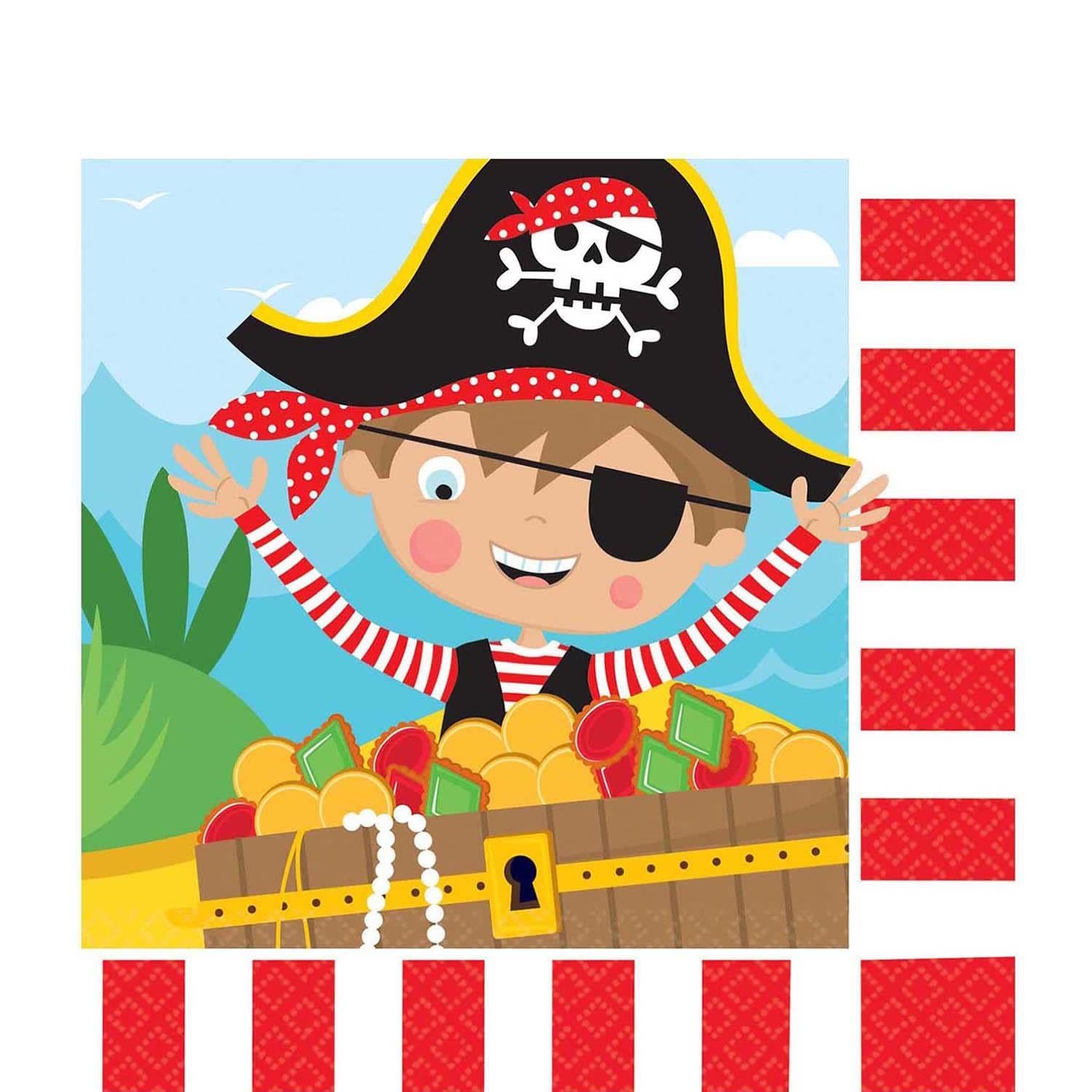 Little Pirate Lunch Tissues 16pcs Printed Tableware - Party Centre - Party Centre