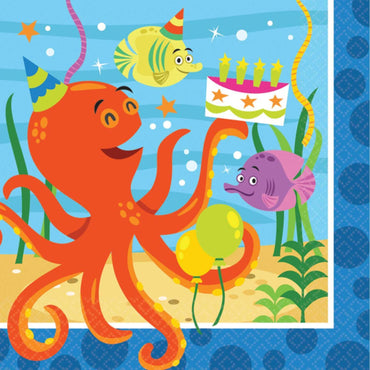 Ocean Buddies Lunch Tissues 16pcs Printed Tableware - Party Centre - Party Centre