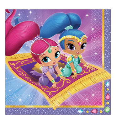 Shimmer and Shine Lunch Tissues 16pcs Printed Tableware - Party Centre - Party Centre
