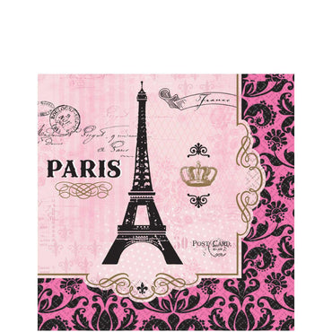 A Day In Paris Lunch Tissues 16pcs Printed Tableware - Party Centre - Party Centre