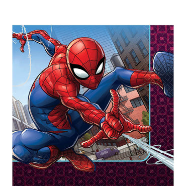 Spiderman Webbed Wonder Lunch Tissues 16pcs Printed Tableware - Party Centre - Party Centre