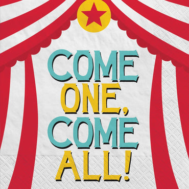 Carnival Birthday Luncheon Napkins Lowcount 16pcs - Party Centre